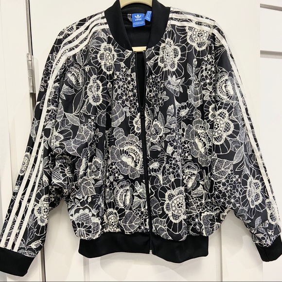 adidas floral bomber jacket womens